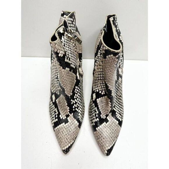 Marc Fisher LTD Boots Size 6.5 Beige Snakeskin-Embossed Unno Leather Bootie NEW - Picture 8 of 10